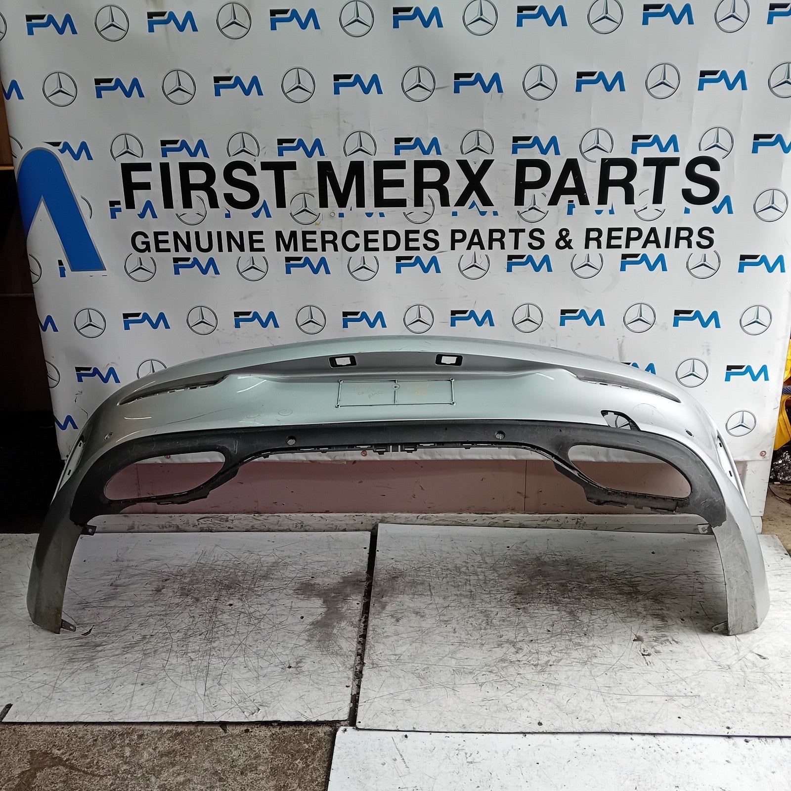 MERCEDES BENZ C-CLASS W205 SLN REAR BUMPER 2014 ON SILVER  A2058850138 FMX38