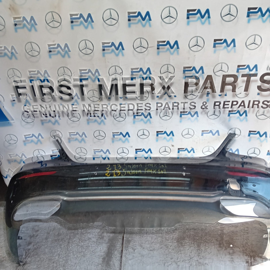 MERCEDES E-CLASS W213 SALOON REAR BUMPER 2016 A2138850025 BLACK COMPLETE FMX101