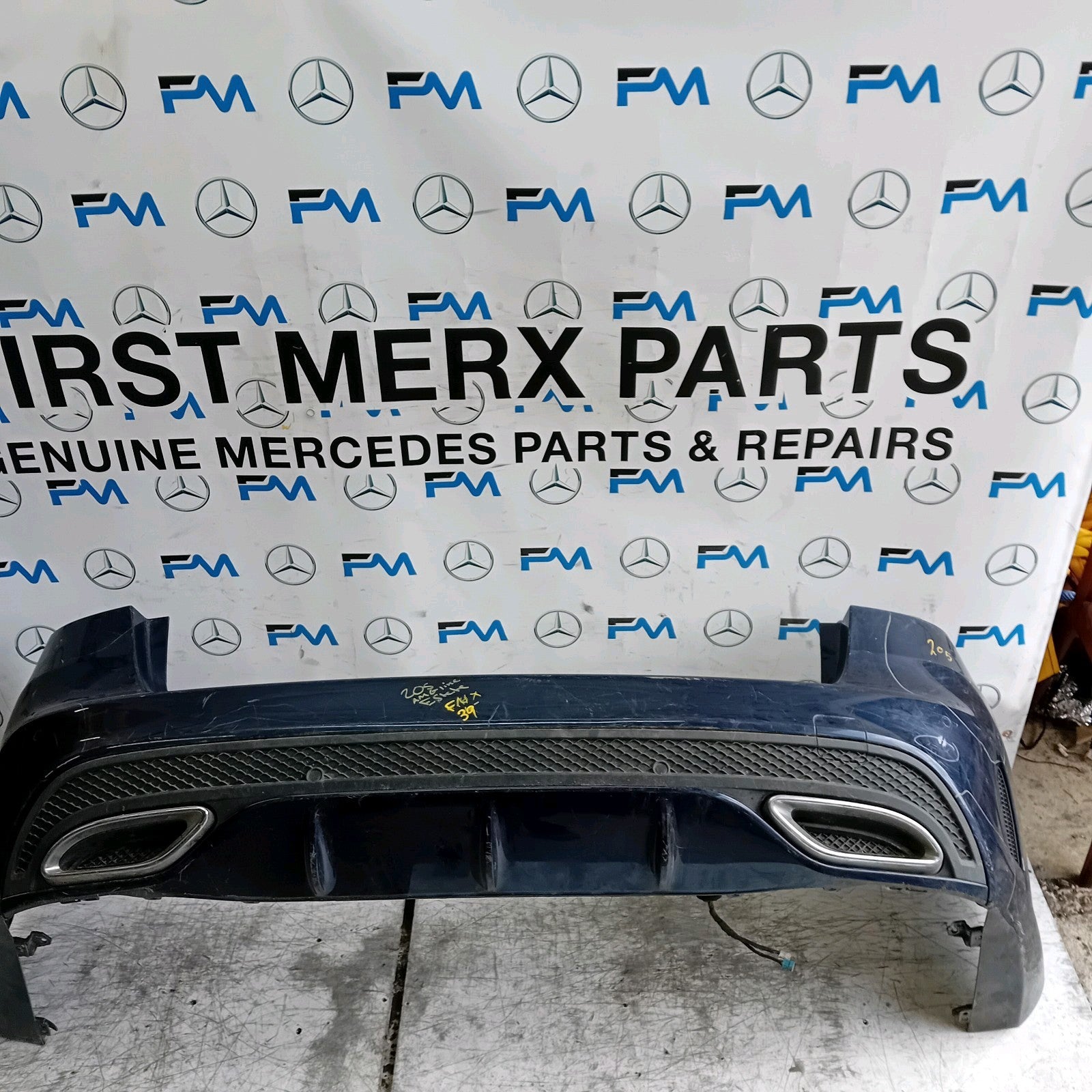 MERCEDES C-CLASS S205 EST REAR BUMPER 2014 BLUE  A2058856238 COMPLETE FMX39