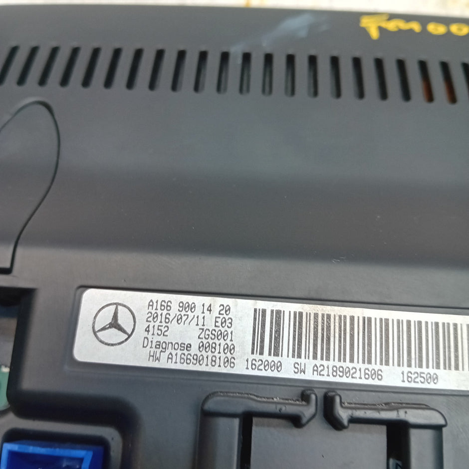 MERCEDES GLS-CLASS X166 DISPLAY SCREEN A1669001420 2016 FM001155