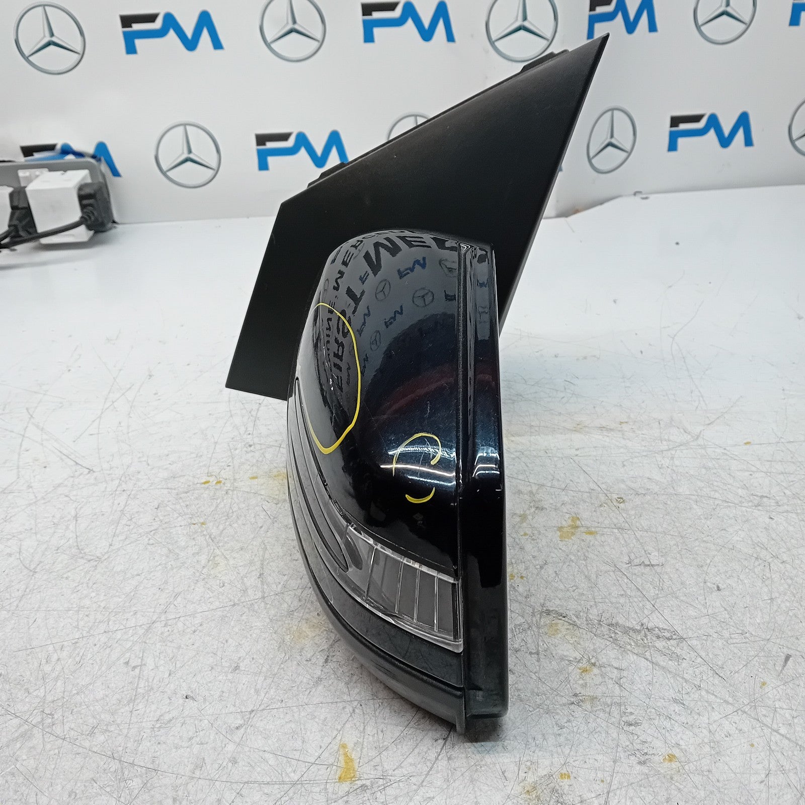 MERCEDES BENZ B-CLASS W246 PASSENGER WING MIRROR NS BLACK A2468101519  FMM88