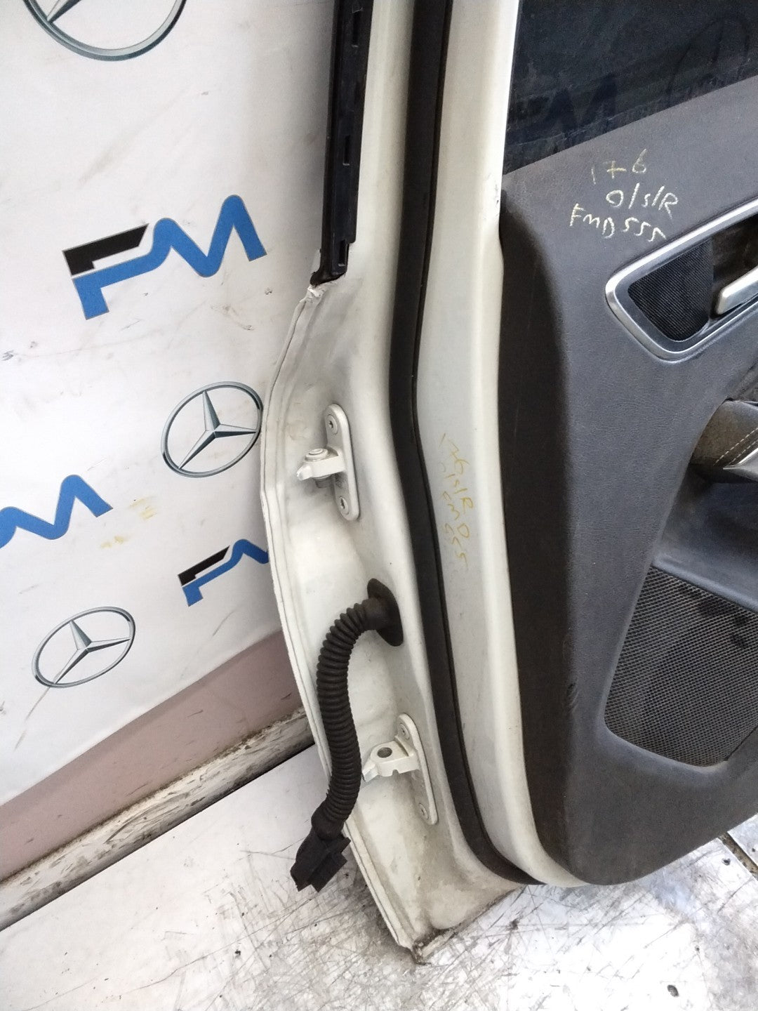 MERCEDES BENZ  A-CLASS W176  DRIVER REAR DOOR OSR WHITE 2012-2018 FMD555