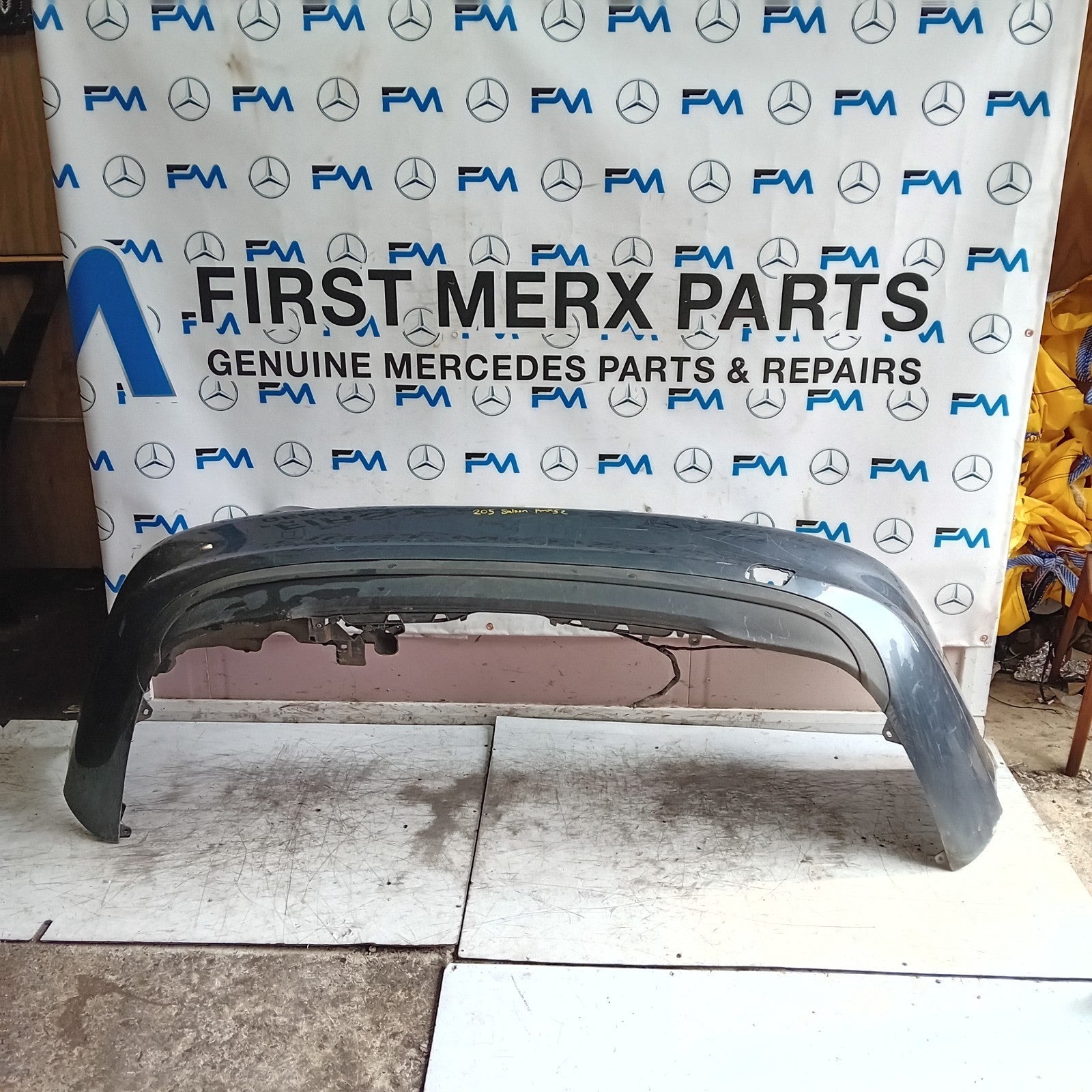 MERCEDES BENZ C-CLASS W205 SLN REAR BUMPER 2015 GREY A2058850138 FMX52