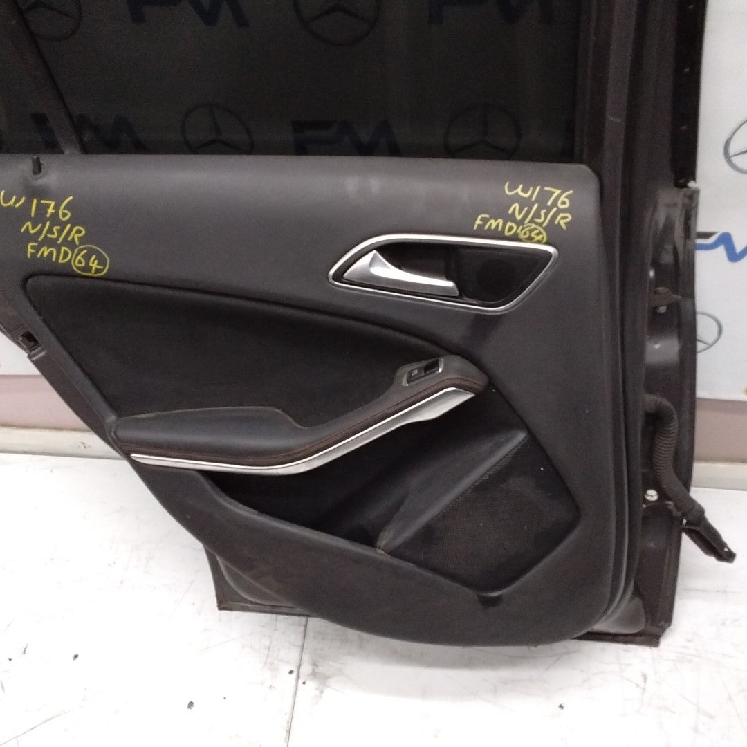 MERCEDES BENZ A-CLASS W176 PASSENGER SIDE REAR DOOR N/S/R COMPLETE BLACK FMD64