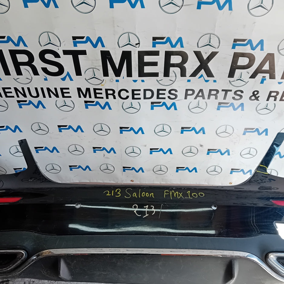 MERCEDES E-CLASS W213 SALOON REAR BUMPER 2016 A2138850001 BLACK COMPLETE FMX100