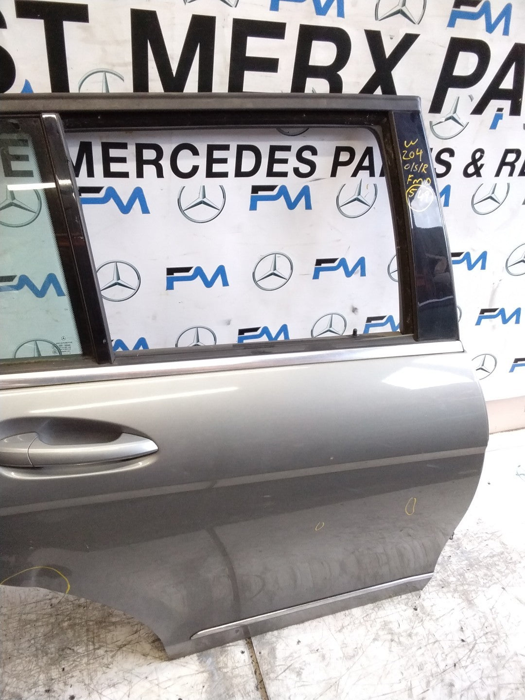 MERCEDES C-CLASS S204 EST DRIVER REAR DOOR OSR GREY 2008-14 FMD549