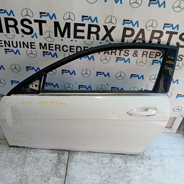 MERCEDES C-CLASS W204 PASSENGER FRONT DOOR NSF 2013 WHITE COMPLETE FMD505