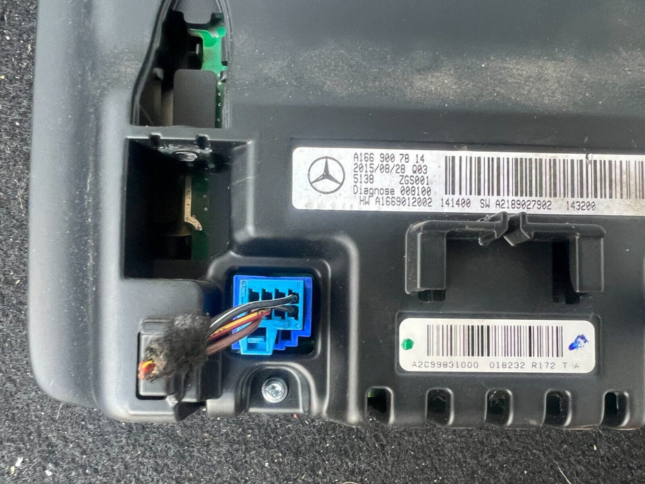 2016 MERCEDES A CLASS W176 MEDIA NAVIGATION DISPLAY SCREEN P/N A1669007814