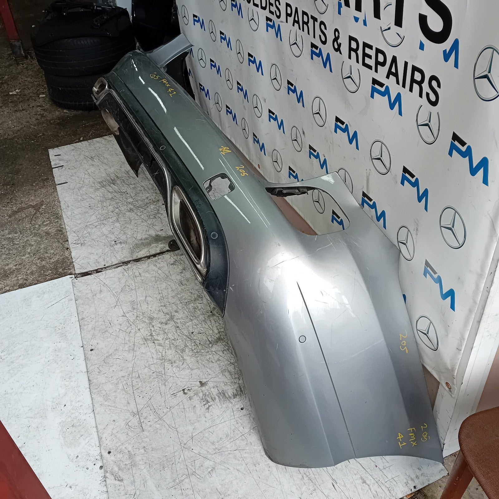 MERCEDES C-CLASS S205 EST REAR BUMPER 2014 GREY  A2058853838 COMPLETE FMX41