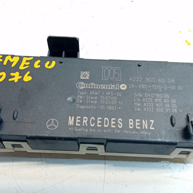  MERCEDES BENZ S-CLASS W222 13-17 TAILGATE CONTROL MODULE A2229006008 FMECU076