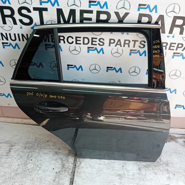 MERCEDES BENZ C-CLASS W206 ESTATE DRIVER REAR DOOR OSR BLACK COMPLETE FMD294