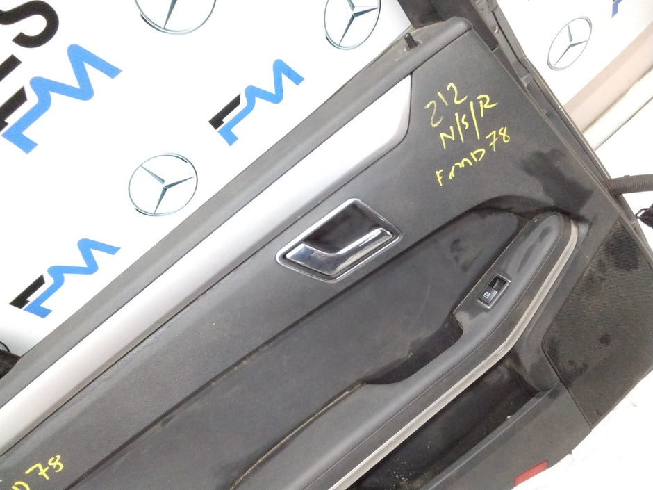 MERCEDES BENZ E-CLASS W212 PASSENGER SIDE REAR DOOR N/S/R COMPLETE SILVER FMD78