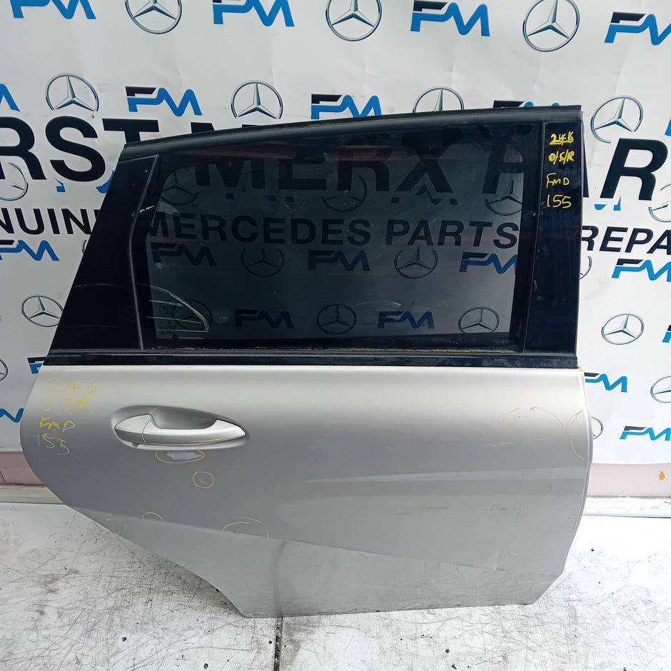 MERCEDES BENZ B-CLASS W246 DRIVER REAR DOOR O/S/R SILVER 2012-19 COMPLETE FMD155