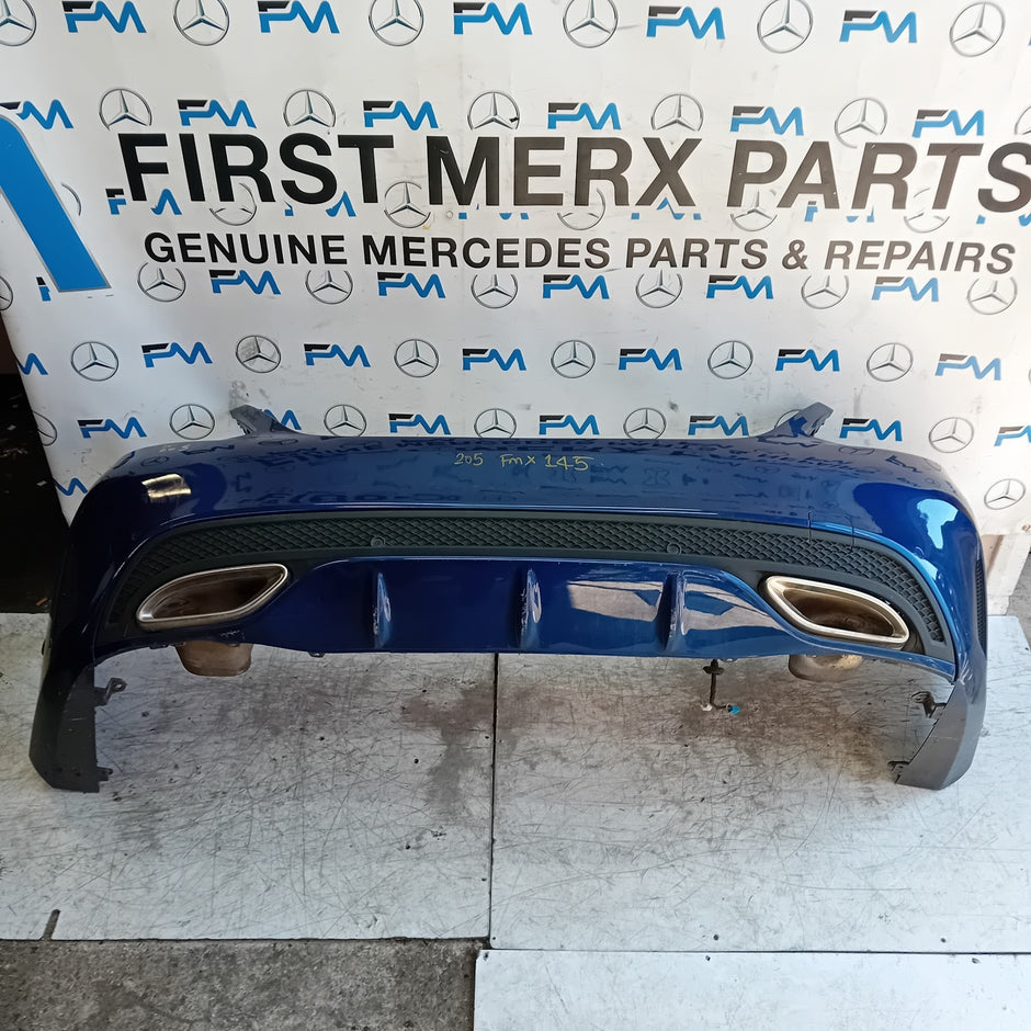 MERCEDES BENZ C-CLASS W205 REAR BUMPER BLUE 2014 A2058555738 FMX145