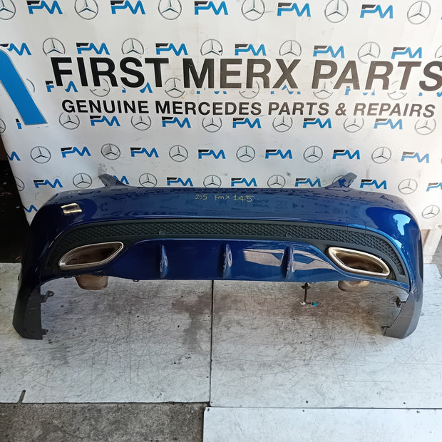 MERCEDES BENZ C-CLASS W205 REAR BUMPER BLUE 2014 A2058555738 FMX145