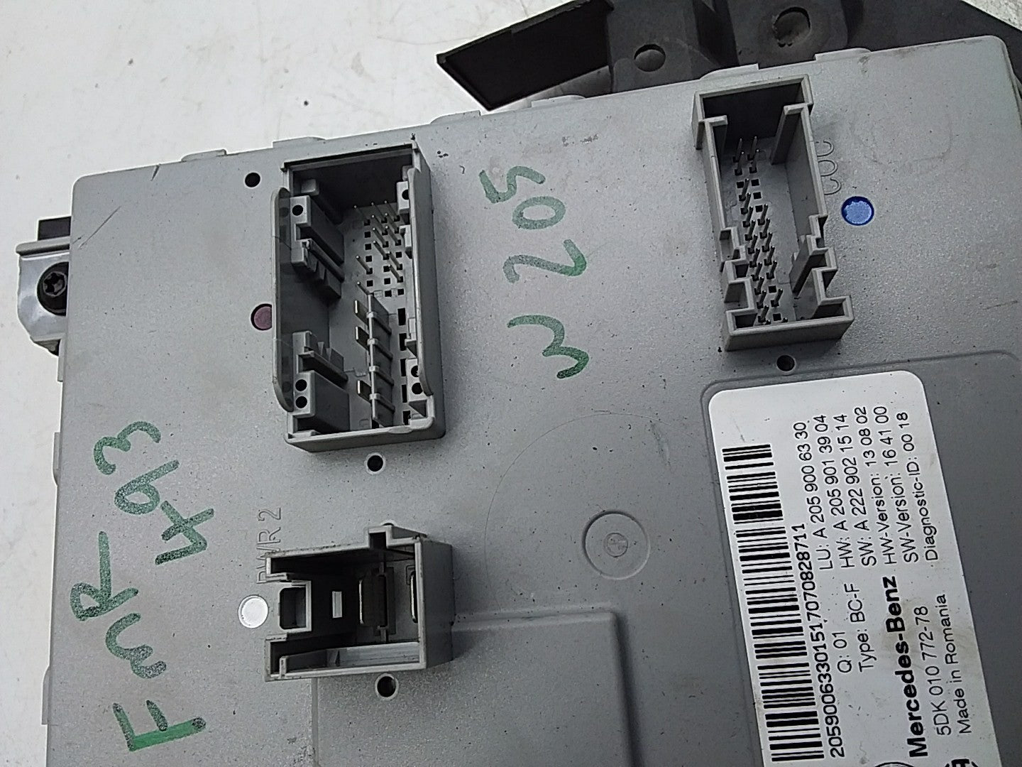 MERCEDES BENZ  C-CLASS W205  FRONT SAM CONTROL UNIT A2059006330 FMR493