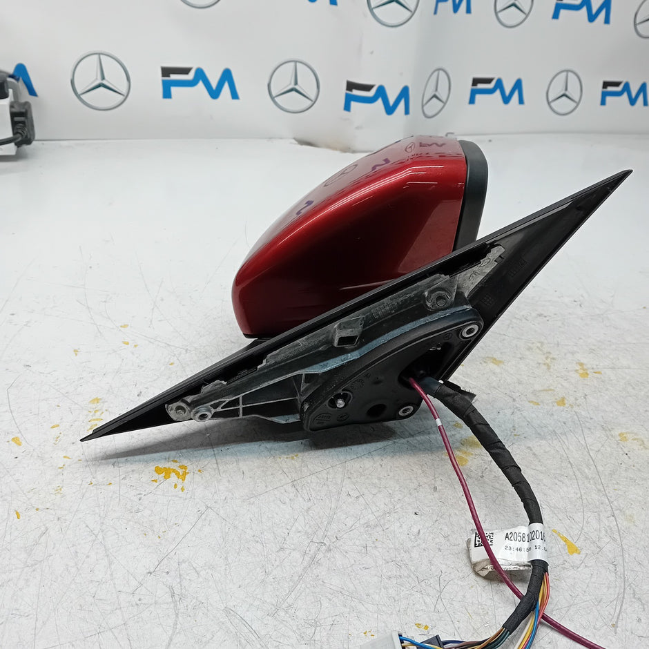 MERCEDES C-CLASS  W205 DRIVER SIDE WING MIRROR A2058102016 RED PL FMM40