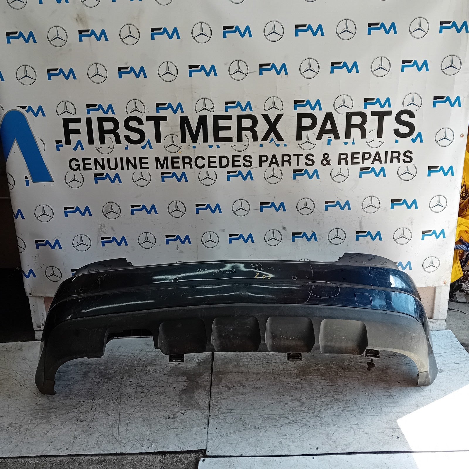 MERCEDES BENZ CLC W203 REAR BUMPER A2038801040 2011 BLUE FMX172