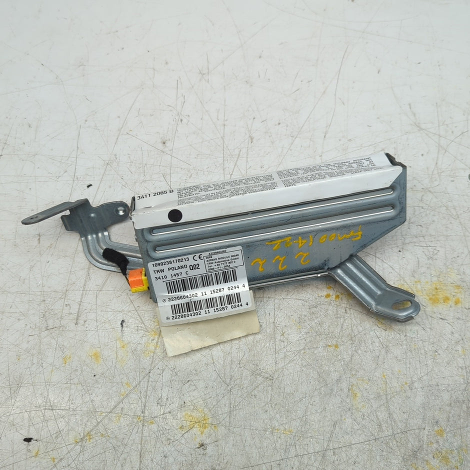MERCEDES  S-CLASS W222 PASSENGER REAR SIDE  AIRBAG MODULE A2228604302 FM001422