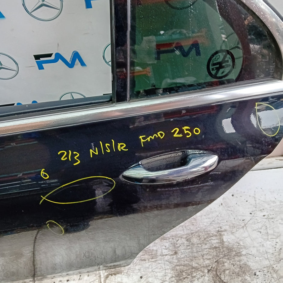 MERCEDES E-CLASS W213 SLN PASSENGER REAR DOOR NSR BLACK 2016 ON COMPLETE FMD250