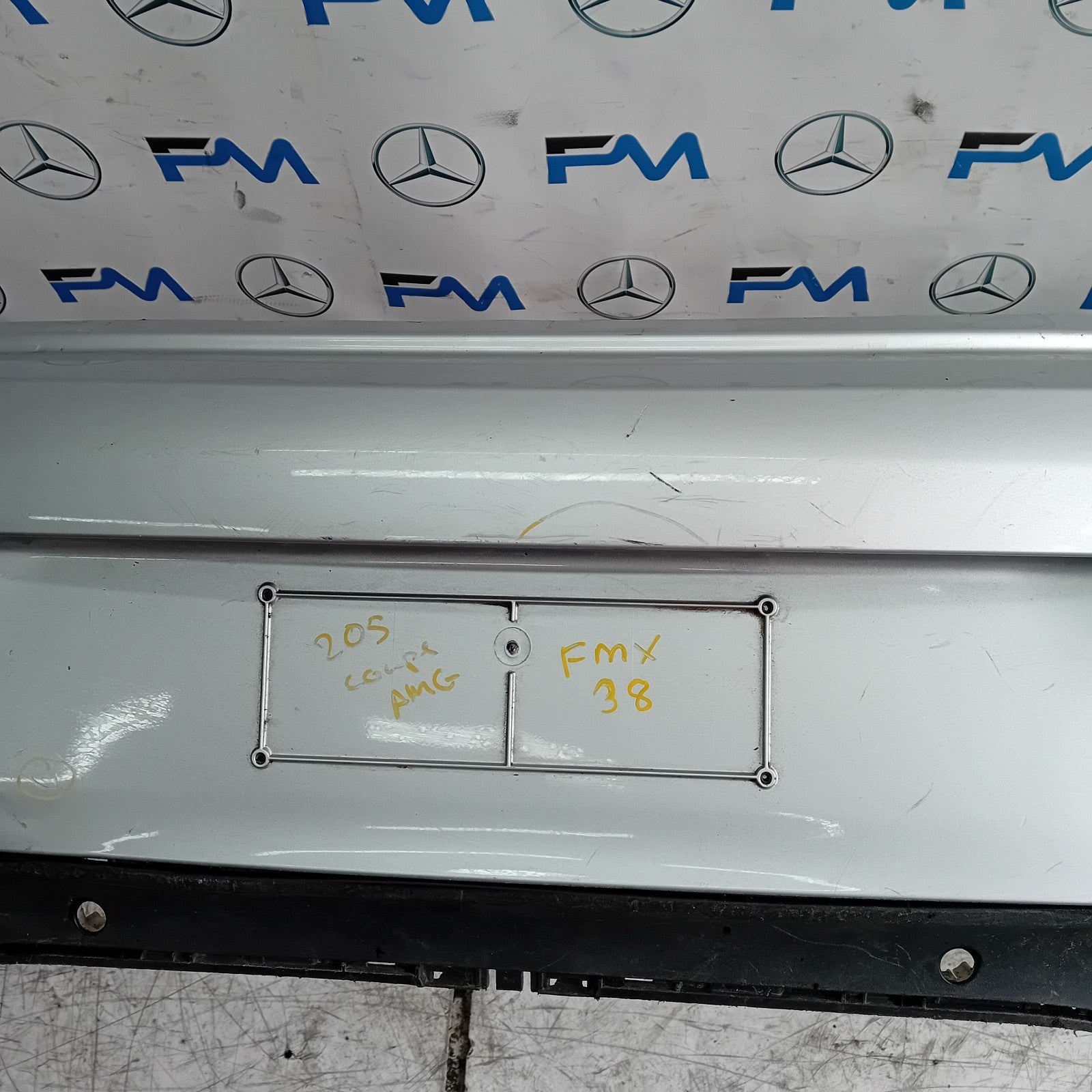 MERCEDES BENZ C-CLASS W205 SLN REAR BUMPER 2014 ON SILVER  A2058850138 FMX38