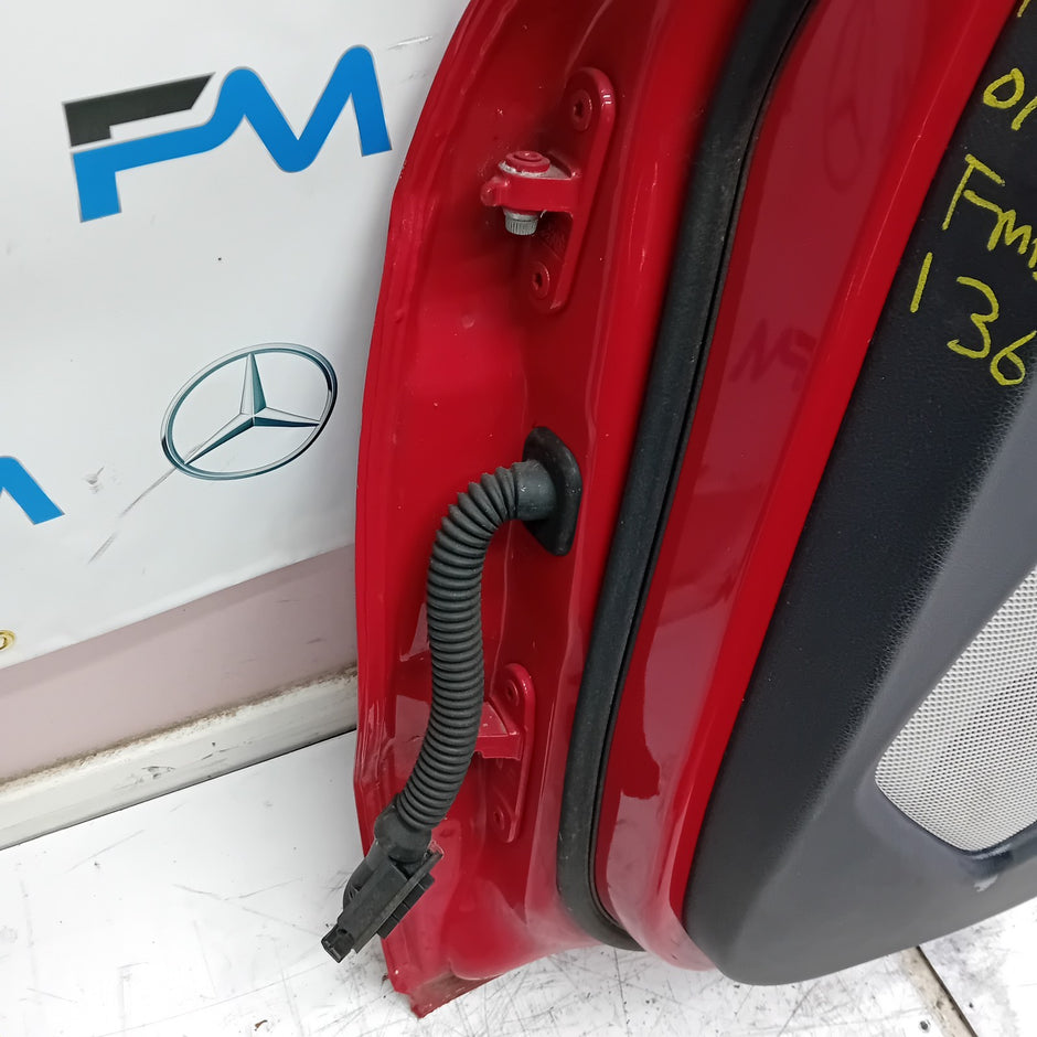 MERCEDES BENZ  A-CLASS W176 DRIVER SIDE REAR DOOR O/S/R RED COMPLETE FMD136