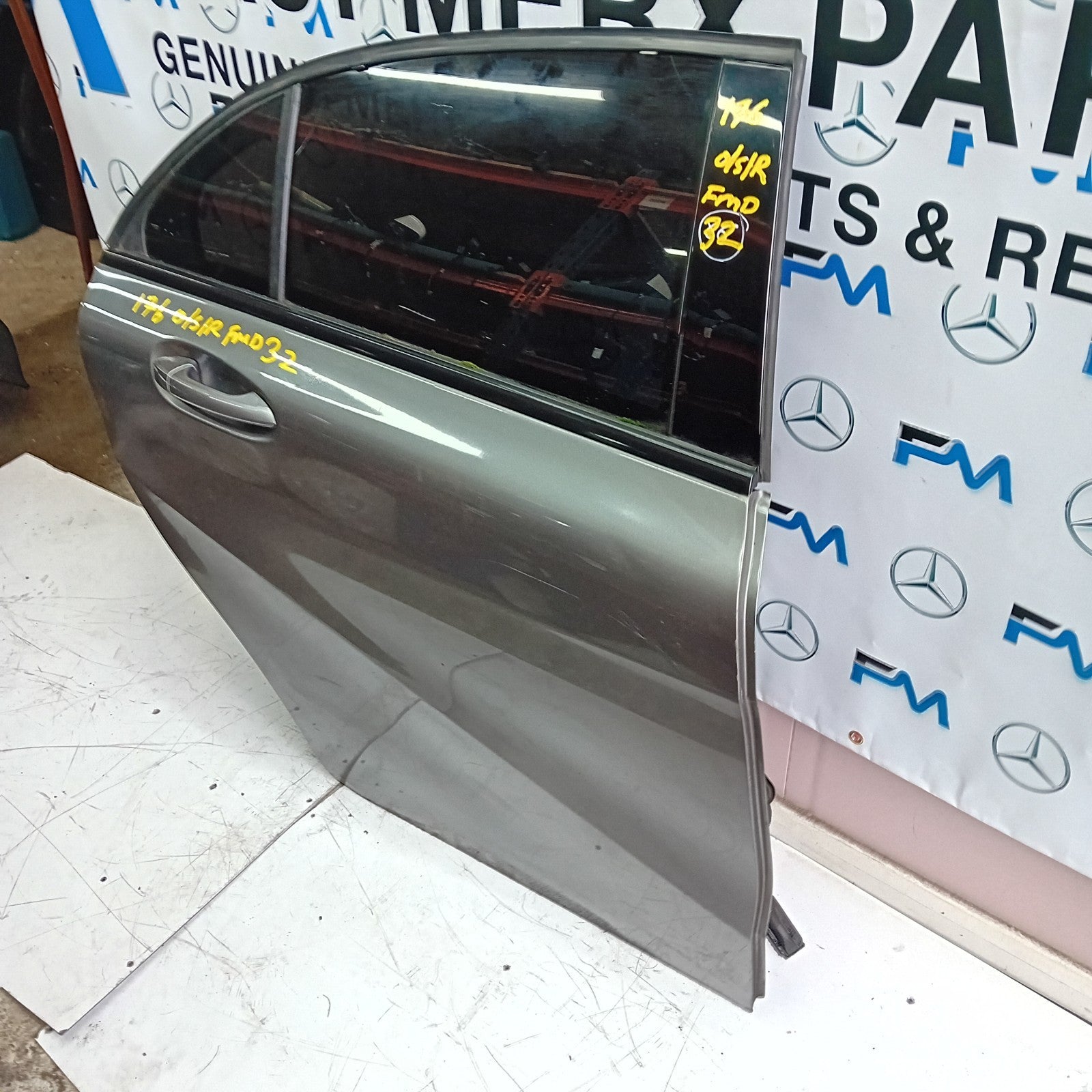 MERCEDES BENZ A-CLASS W176 DRIVER SIDE REAR DOOR O/S/R COMPLETE GREY FMD32