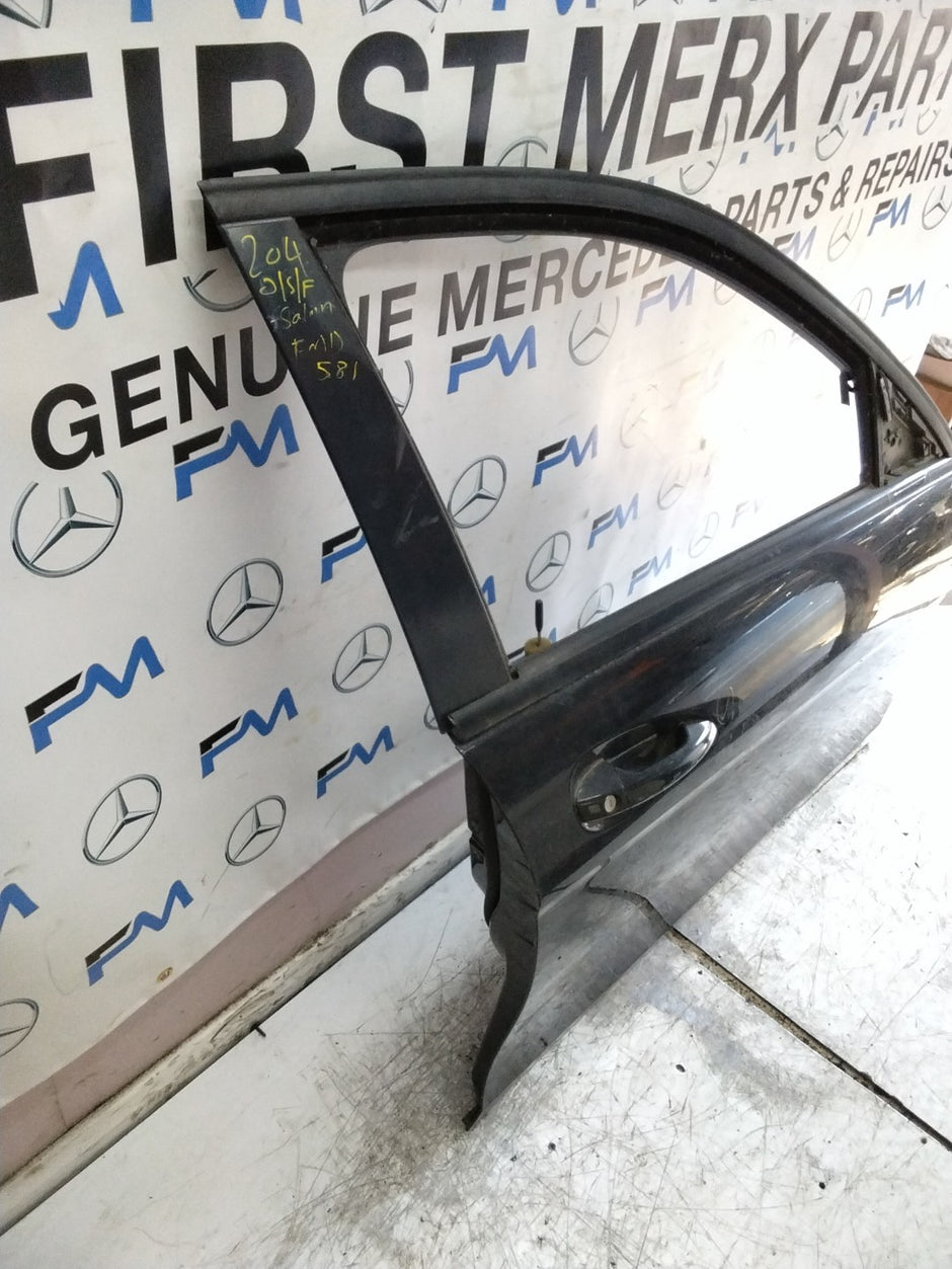 MERCEDES BENZ  C-CLASS W204 DRIVER FRONT DOOR OSF BLACK 2008-14  FMD581