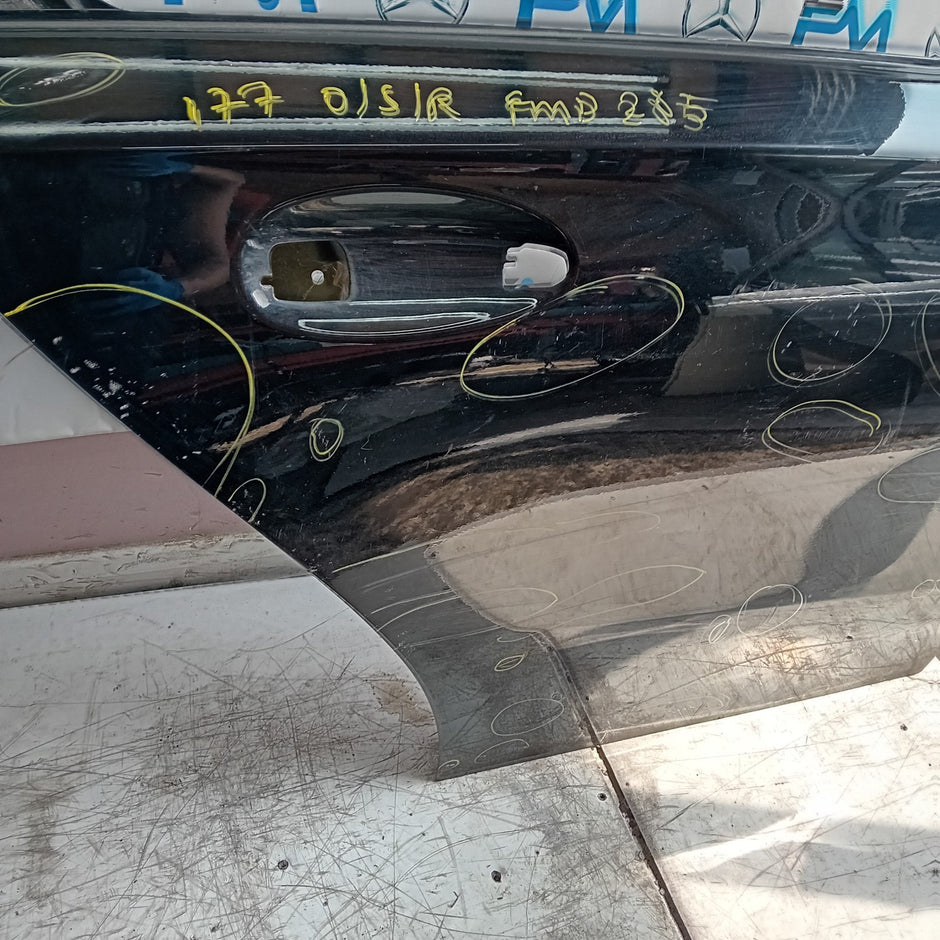 MERCEDES A-CLASS W177 SLN DRIVER REAR DOOR OSR 2018 ON BLACK FMD285