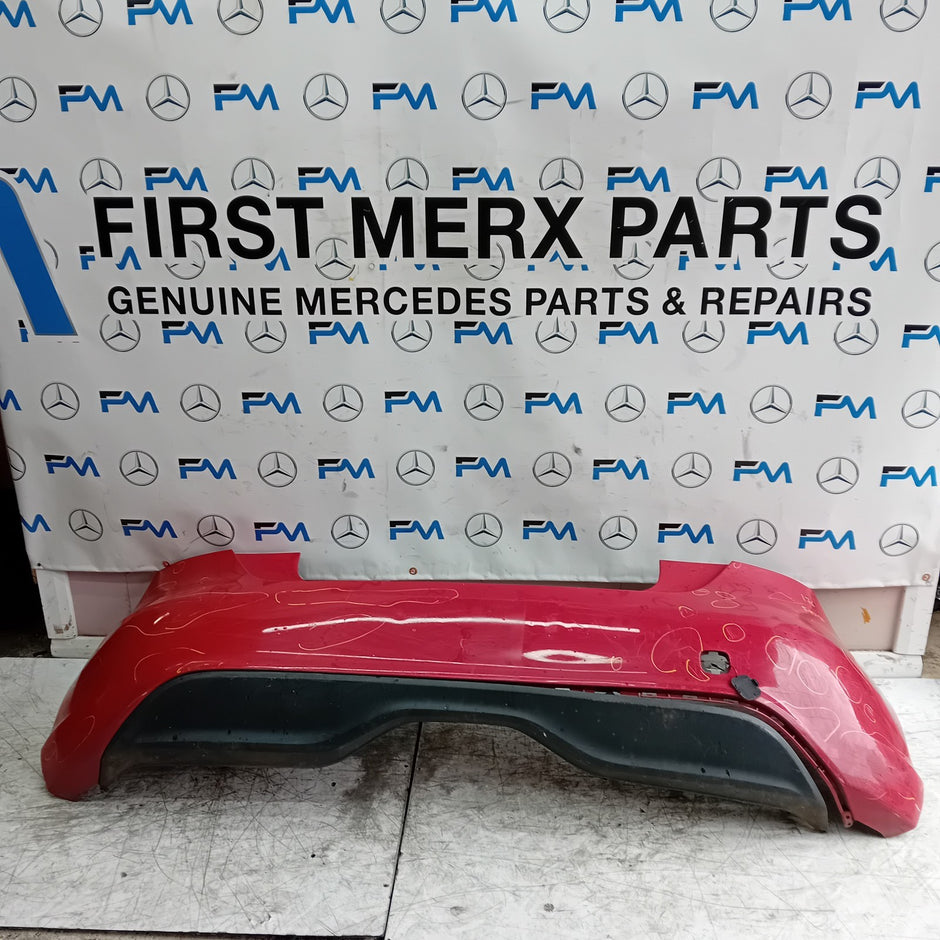 MERCEDES BENZ  A-CLASS W176 REAR BUMPER A1768605100 2012-2018 RED COMPLETE FMX10