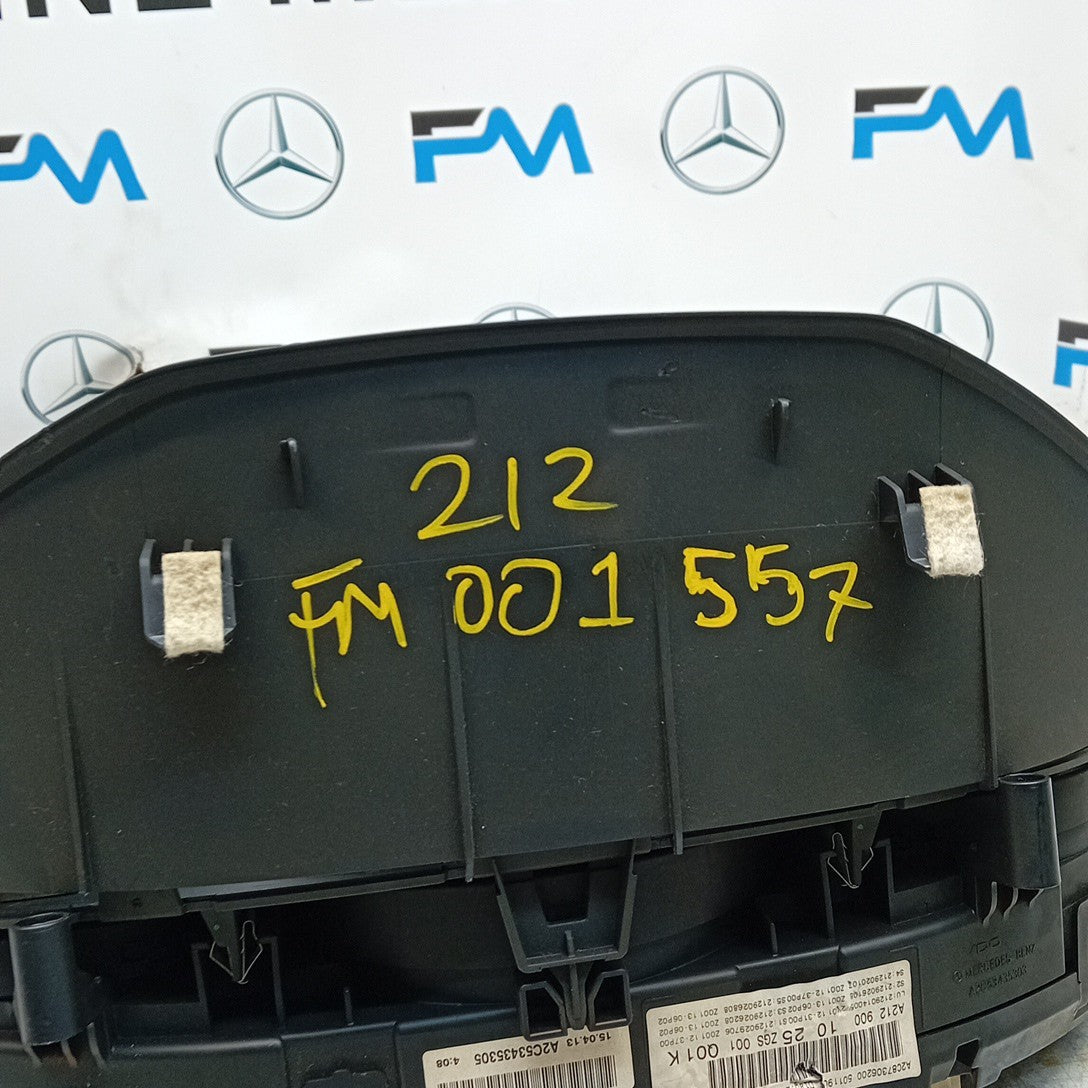 MERCEDES E-CLASS W212 SPEEDOMETER INSTRUMENT CLUSTER BLACK A2129001025 FM001557