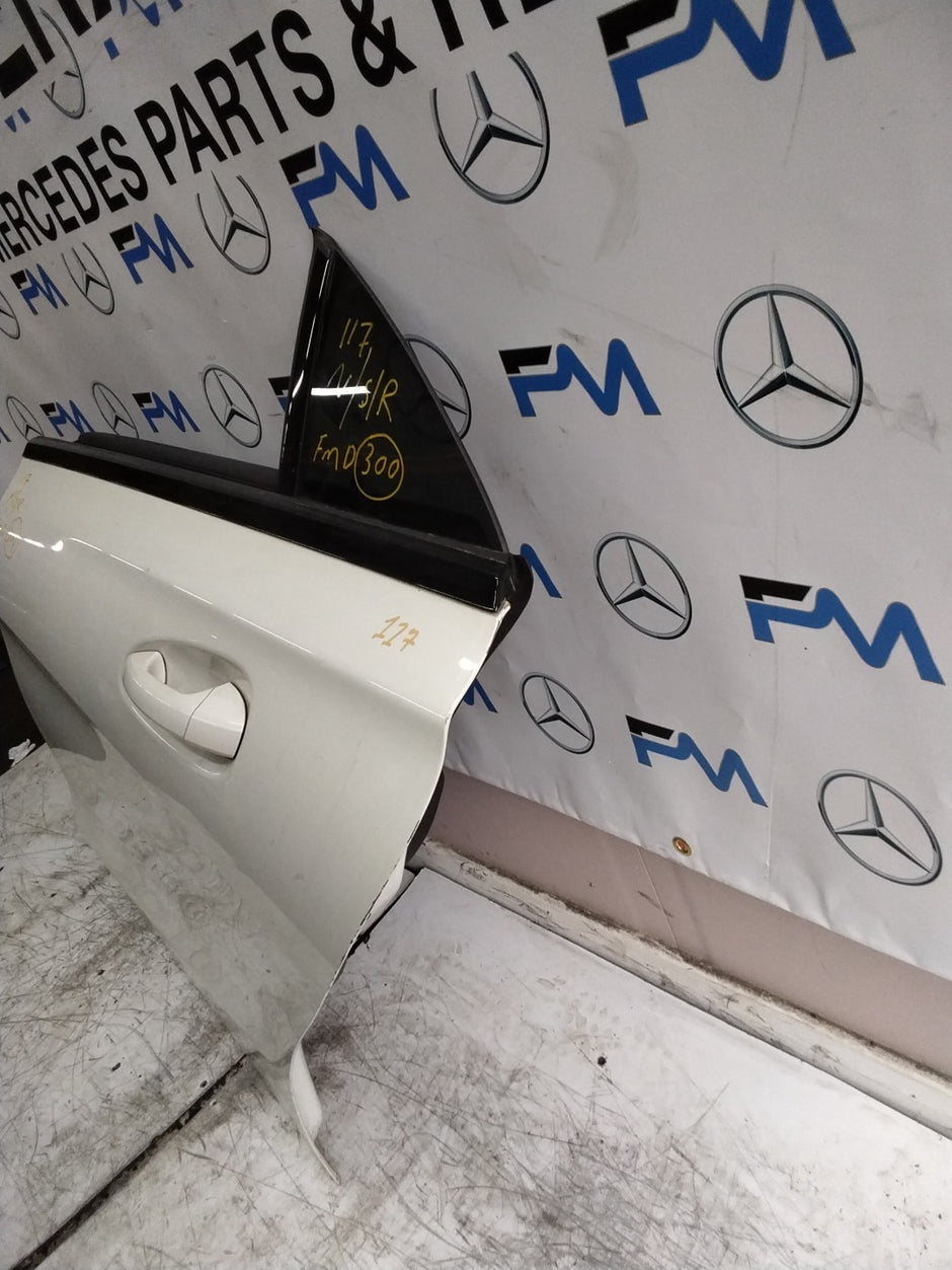 MERCEDES CLA W117 PASSENGER REAR DOOR NSR WHITE 2013-19 COMPLETE FMD300
