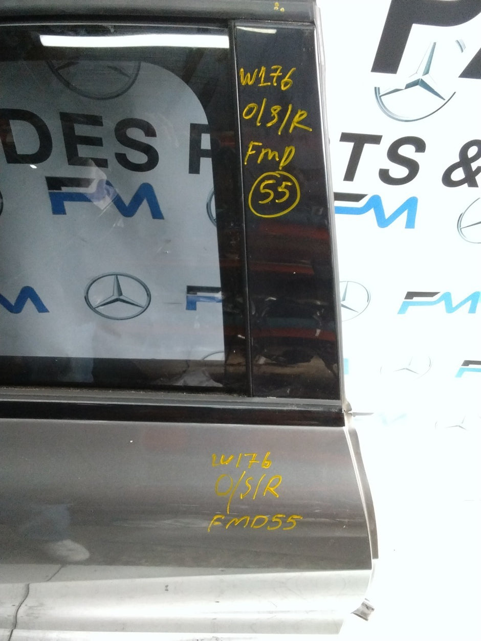MERCEDES BENZ  A-CLASS W176 DRIVER SIDE REAR DOOR N/S/R COMPLETE GREY FMD55