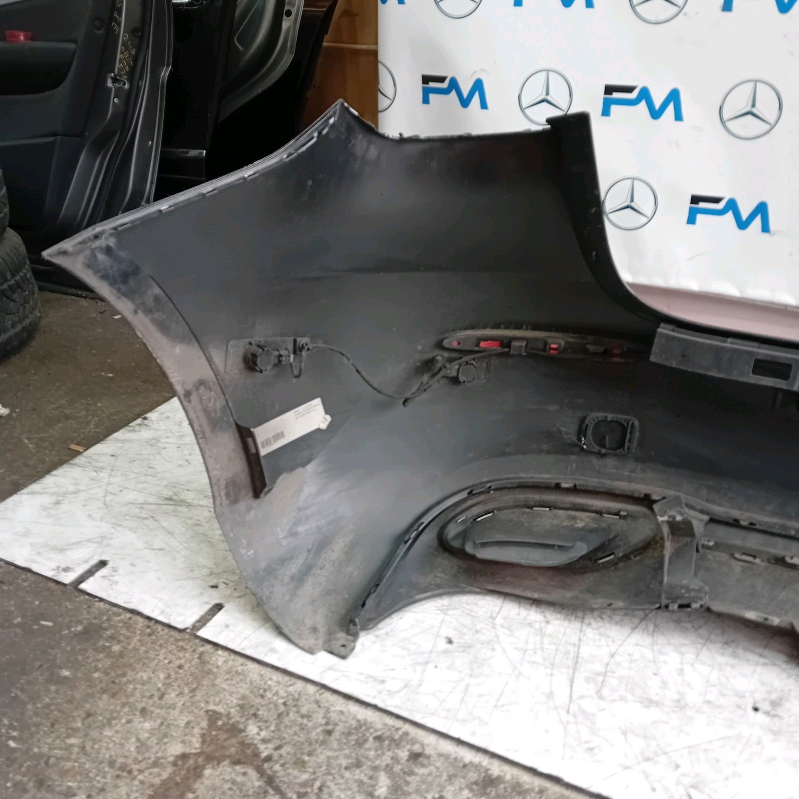 MERCEDES BENZ  A-CLASS W177 REAR BUMPER A1778804801 2018 BLUE COMPLETE FMX5