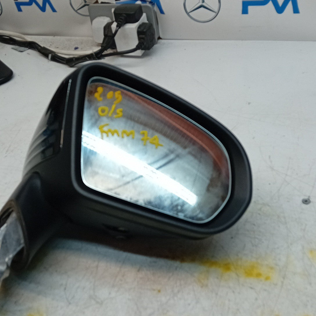MERCEDES C-CLASS W205 DRIVER WING MIRROR OSF BLACK PL CAMERA A2058105001 FMM74