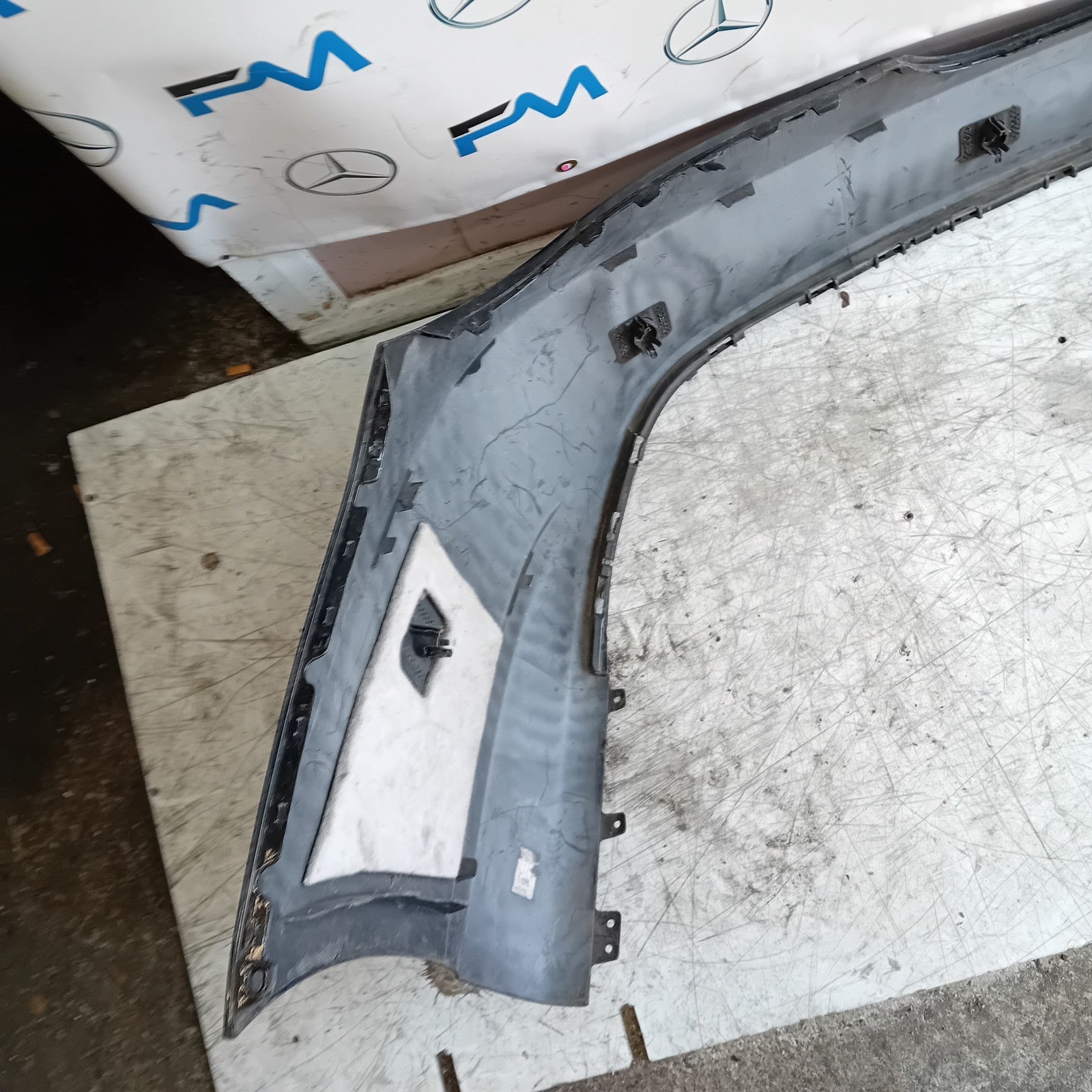 MERCEDES BENZ CLA W117 REAR BUMPER A1179053901 2018 BLACK  FMX167