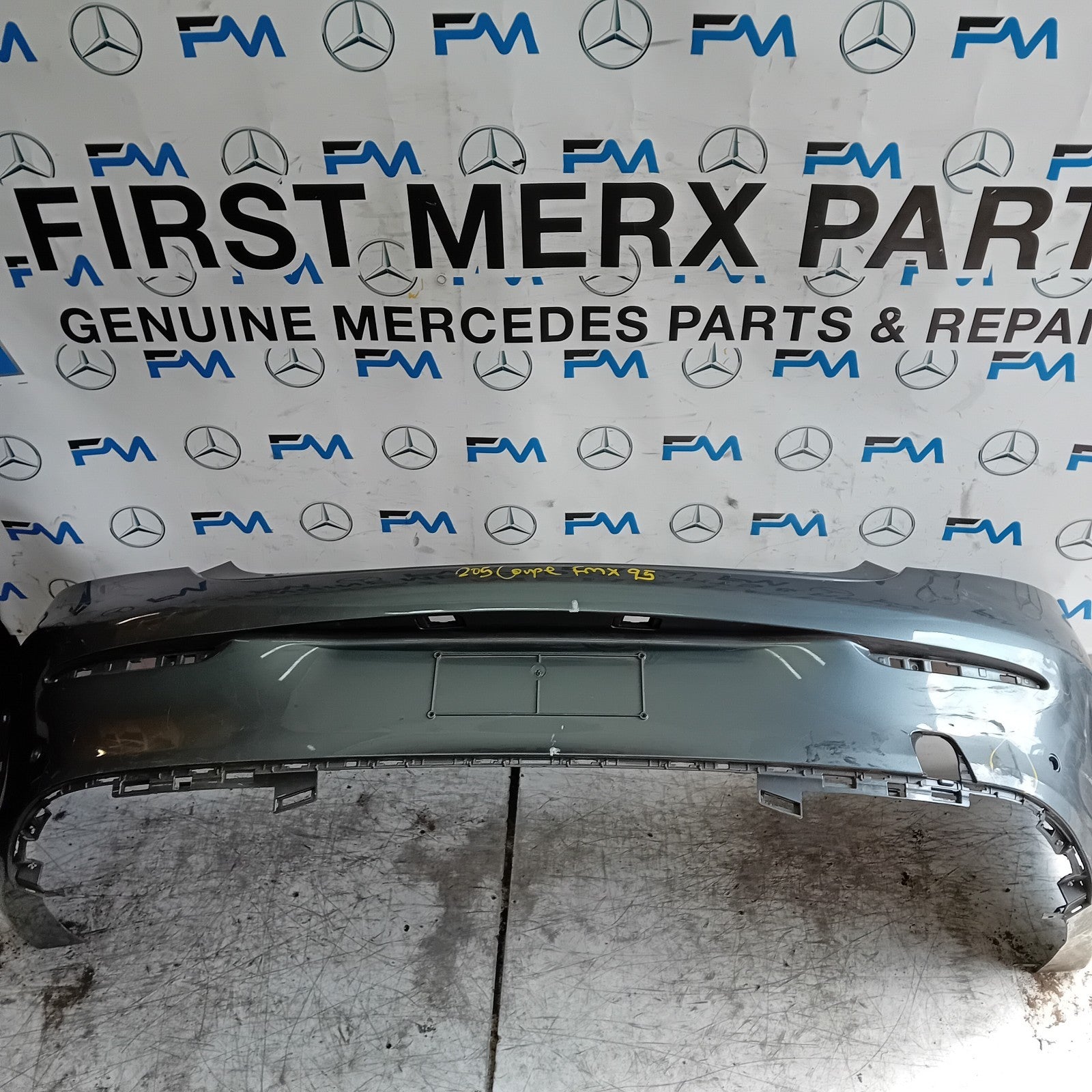 MERCEDES BENZ C-CLASS C205 COUPE GREY REAR BUMPER 2014 ON FMX95