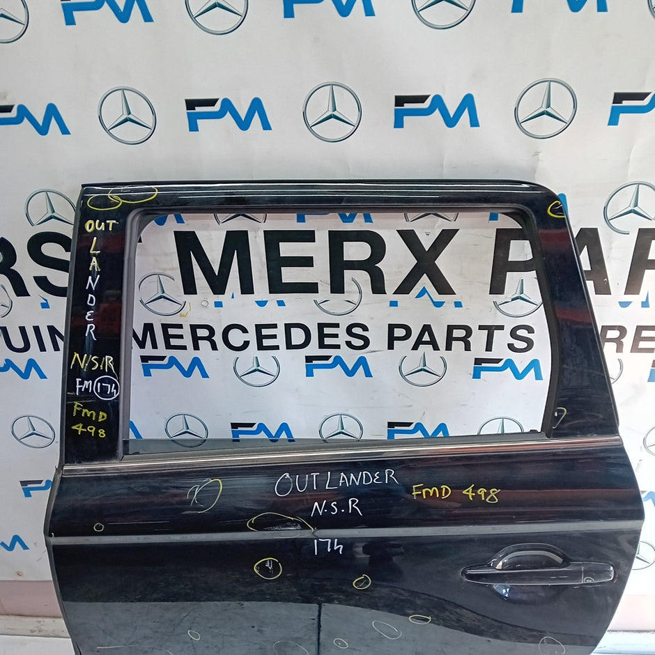 MITSUBISHI OUTLANDER MK3 PASSENGER REAR DOOR NSR 2013 BLACK FMD498