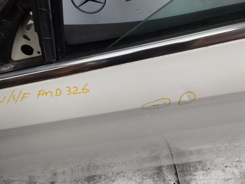 MERCEDES E-CLASS W213 SLN PASSENGER FRONT DOOR NSF WHITE 2016 ON COMPLETE FMD326