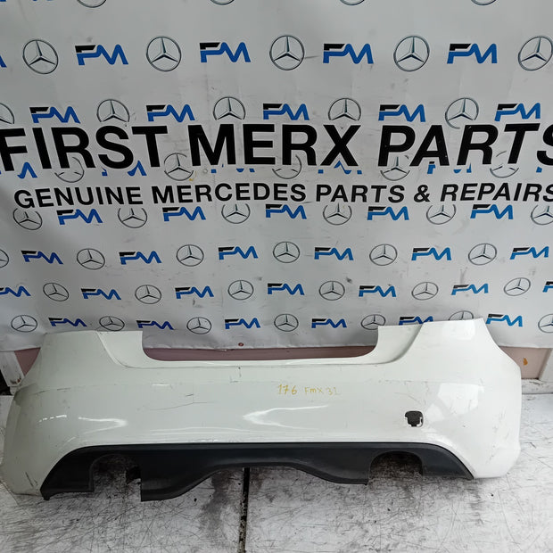 MERCEDES BENZ A-CLASS W176 REAR BUMPER 2012-18 A1768850125 WHITE FMX31