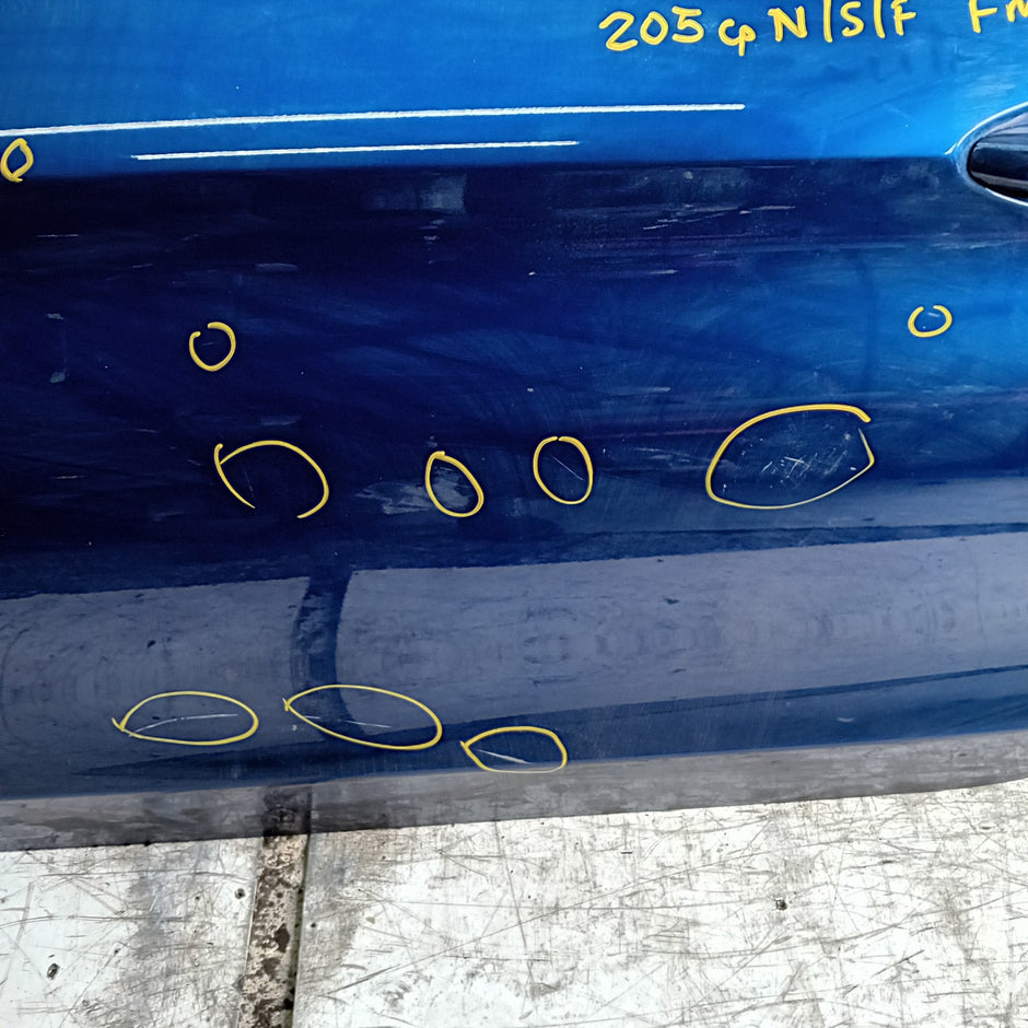 MERCEDES C-CLASS W205 CP PASSENGER FRONT DOOR NSF 2016 ON BLUE FMD410