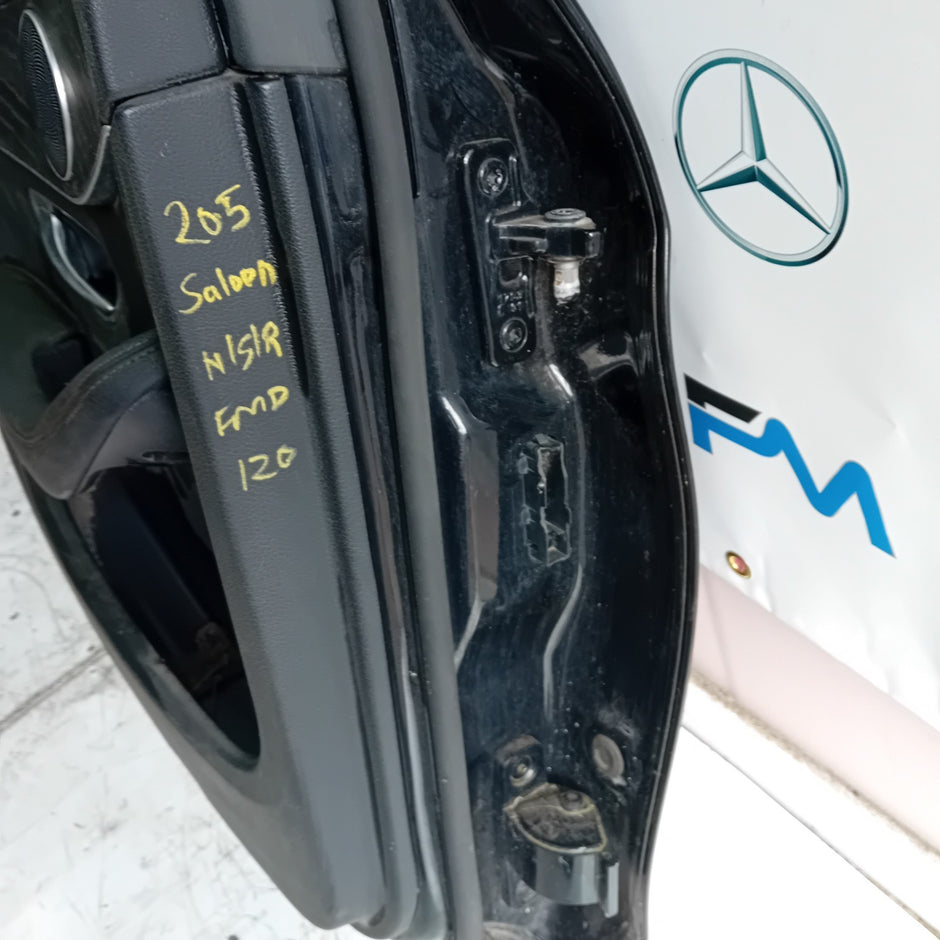 MERCEDES BENZ C-CLASS W205 PASSENGER SIDE REAR DOOR N/S/R BLACK FMD120