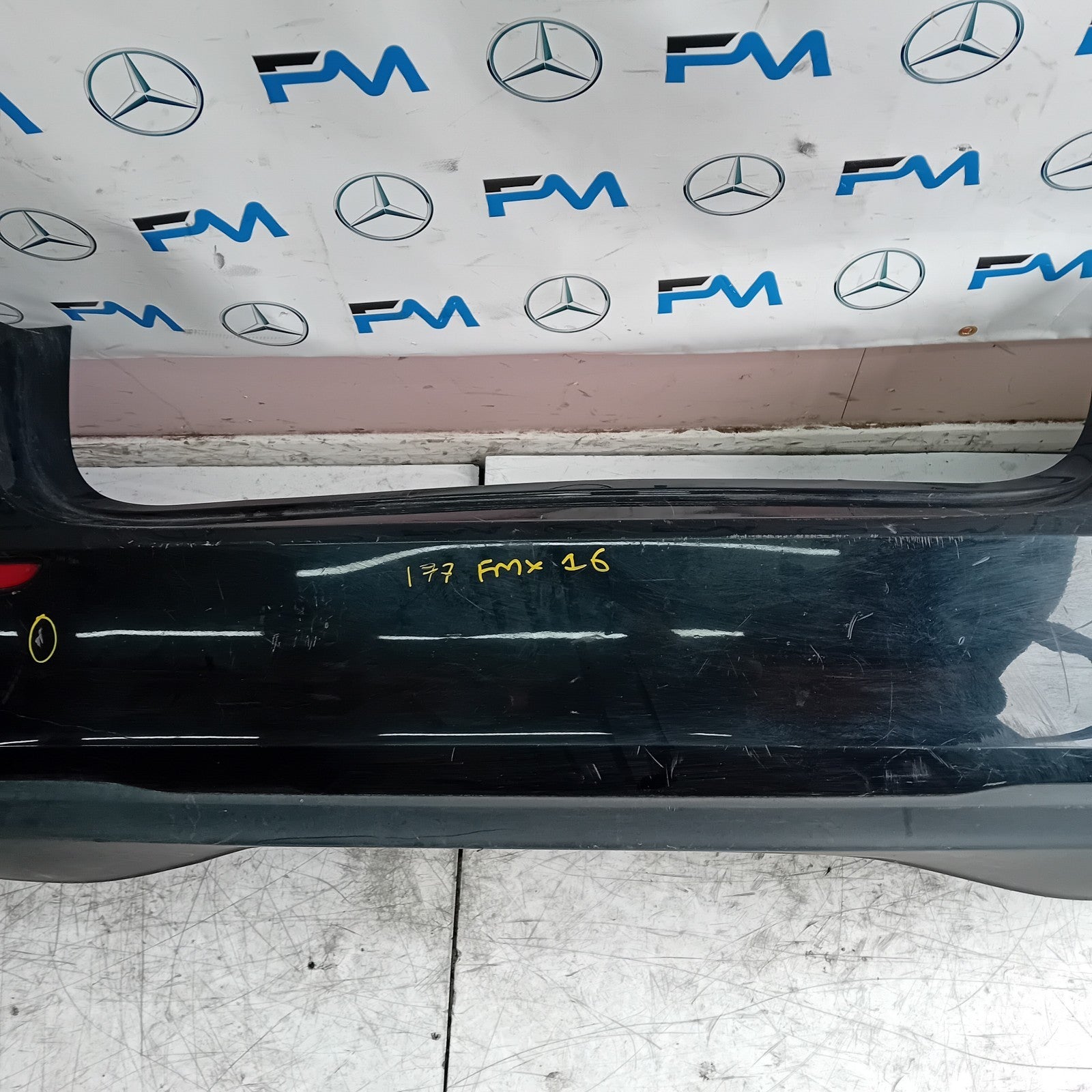MERCEDES BENZ  A-CLASS W177 REAR BUMPER A1778800500 2018 BLACK COMPLETE FMX16