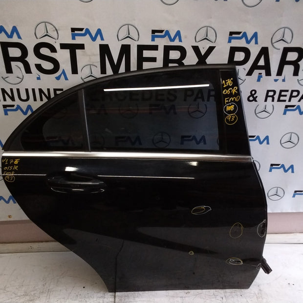 MERCEDES BENZ  A-CLASS W176 DRIVER SIDE REAR DOOR O/S/R COMPLETE BLACK FMD93