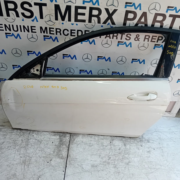 MERCEDES C-CLASS W204 PASSENGER FRONT DOOR NSF 2013 WHITE COMPLETE FMD505