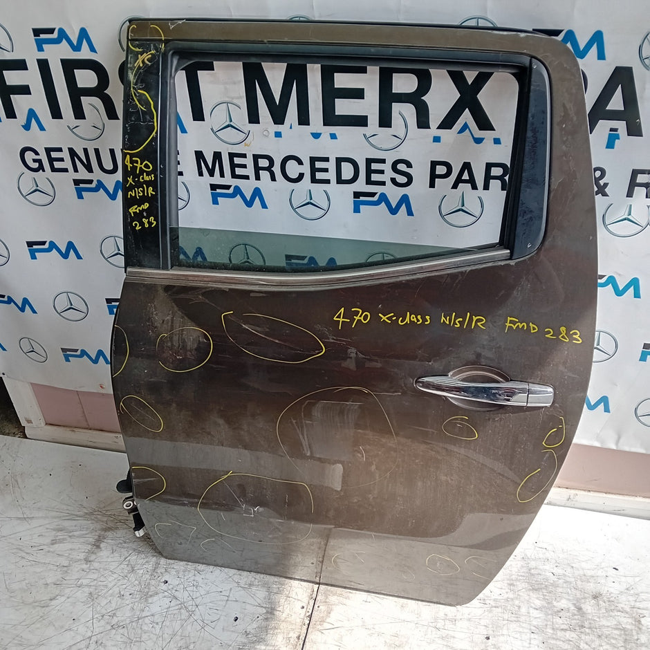 MEECEDES X-CLASS W470 PASSENGER SIDE REAR DOOR NSR 2017-20 BROWN COMPLETE FMD283