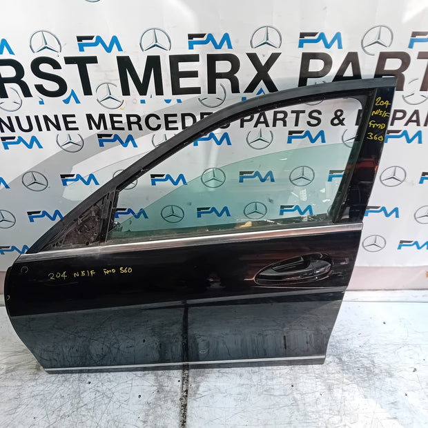MERCEDES C-CLASS W204 SLN PASSENGER FRONT DOOR NSF 2008-14 BLACK COMPLETE FMD360