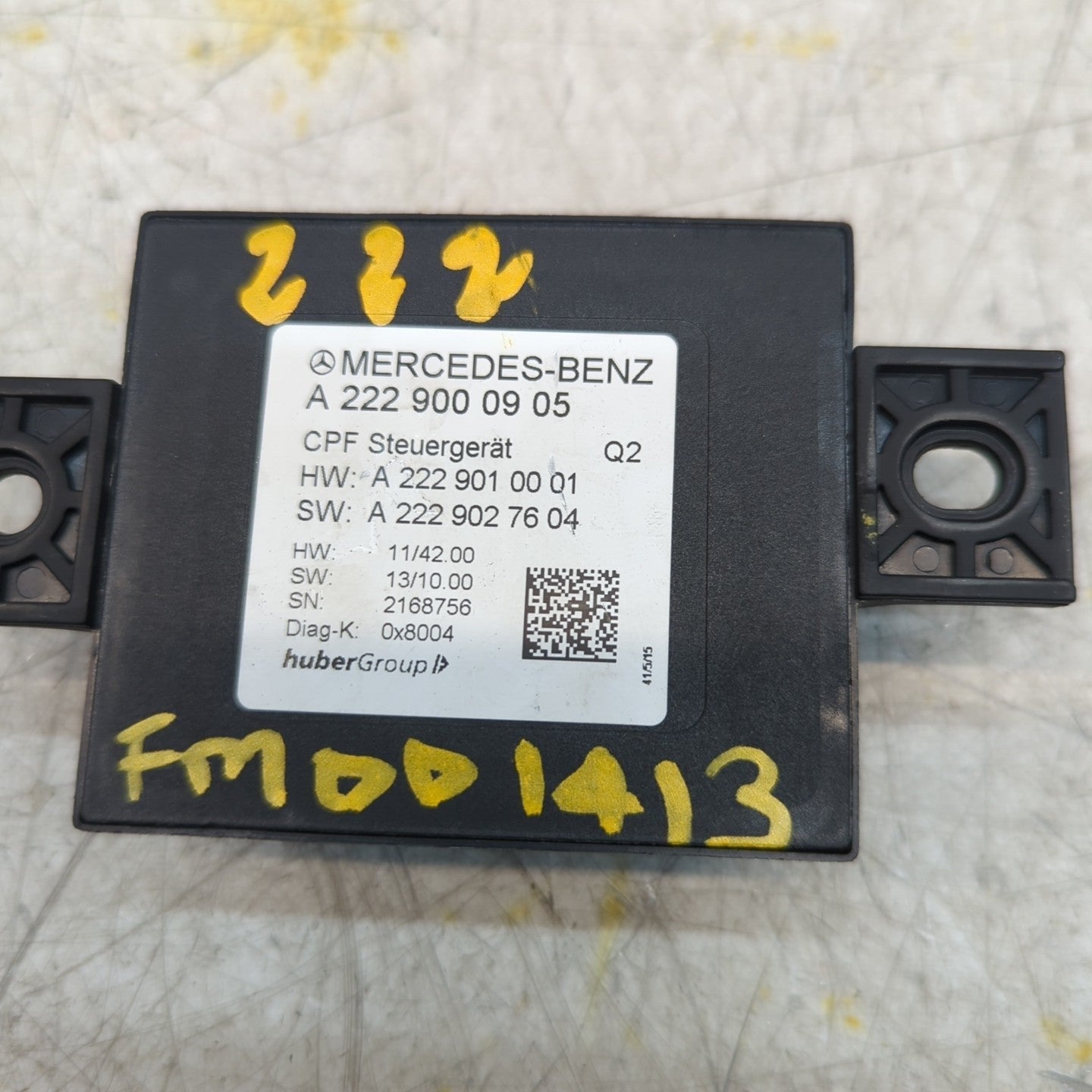 MERCEDES S CLASS W222  REAR CAMERA CONTROL MODULE ECU A2229000905 FM001413