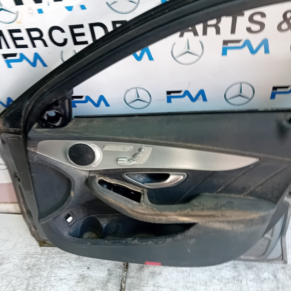 MERCEDES C-CLASS W205 DRIVER FRONT DOOR OSF SILVER 2014 ON COMPLETE FMD293