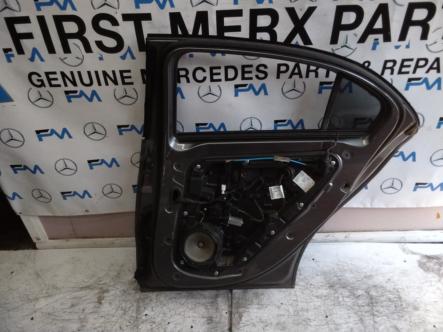 MERCEDES BENZ A-CLASS W176 SLN DRIVER REAR DOOR OSR GREY 2012-2018 FMD322